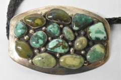 Cravate Bolo turquoise Navajo de Rita Touchine