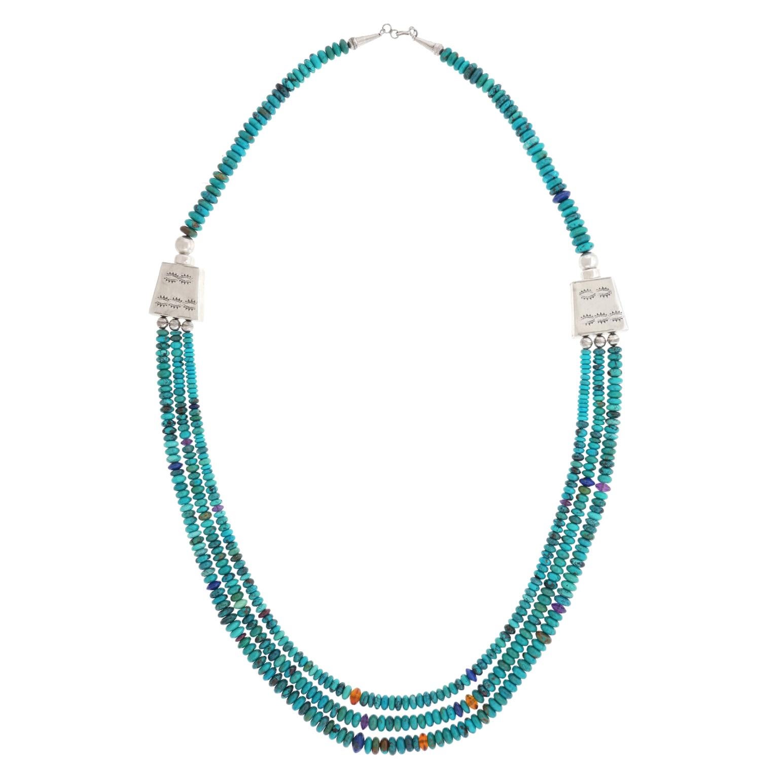 Turquoise Necklace by Roie Jacque, Navajo