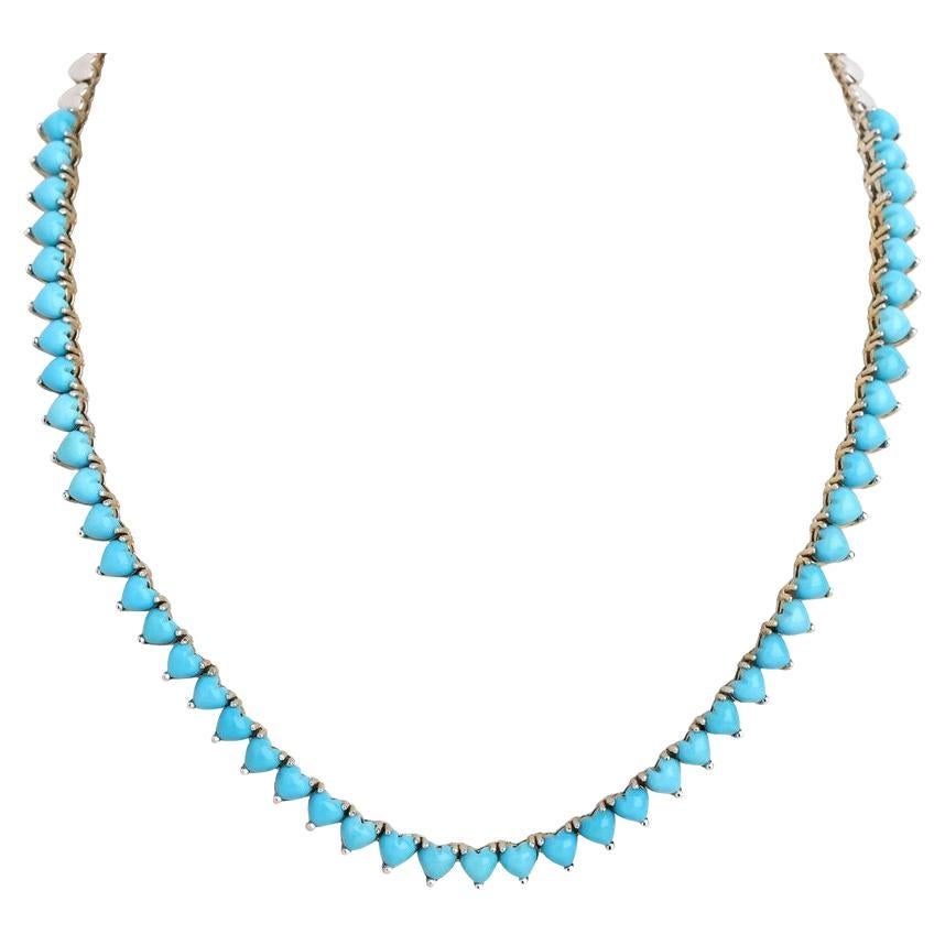 Perfectly matched Sleeping Beauty heart shape Turquoise  necklace