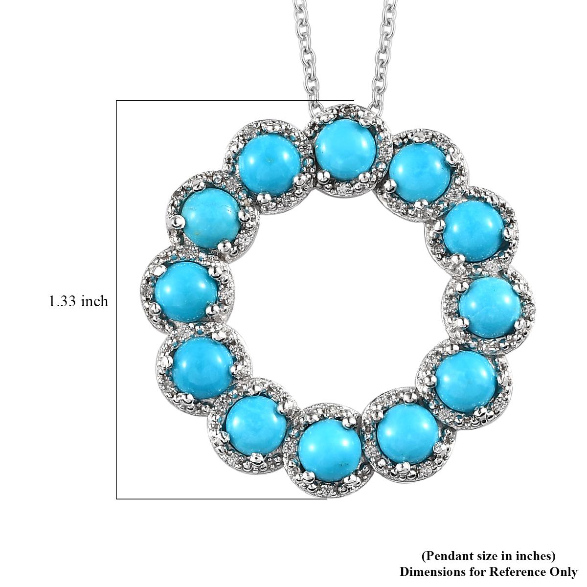 Women's 5.76 Ct Turquoise Byzantine Necklace 925 Sterling Silver Bridal Necklace    For Sale