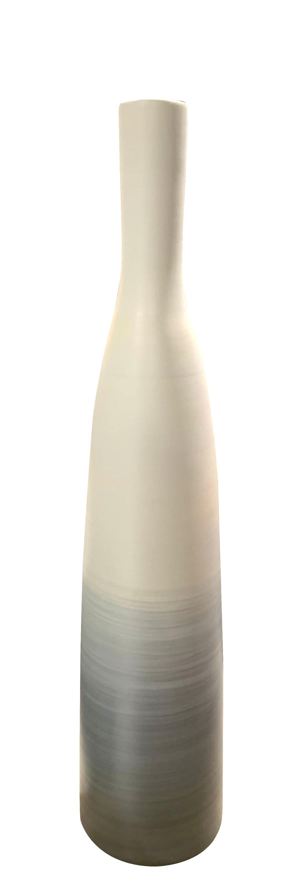 tall thin white vase