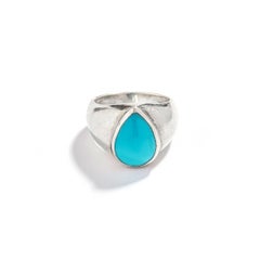 Turquoise on Silver Ring