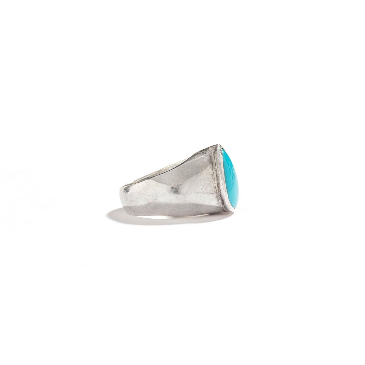 silver rings with turquoise