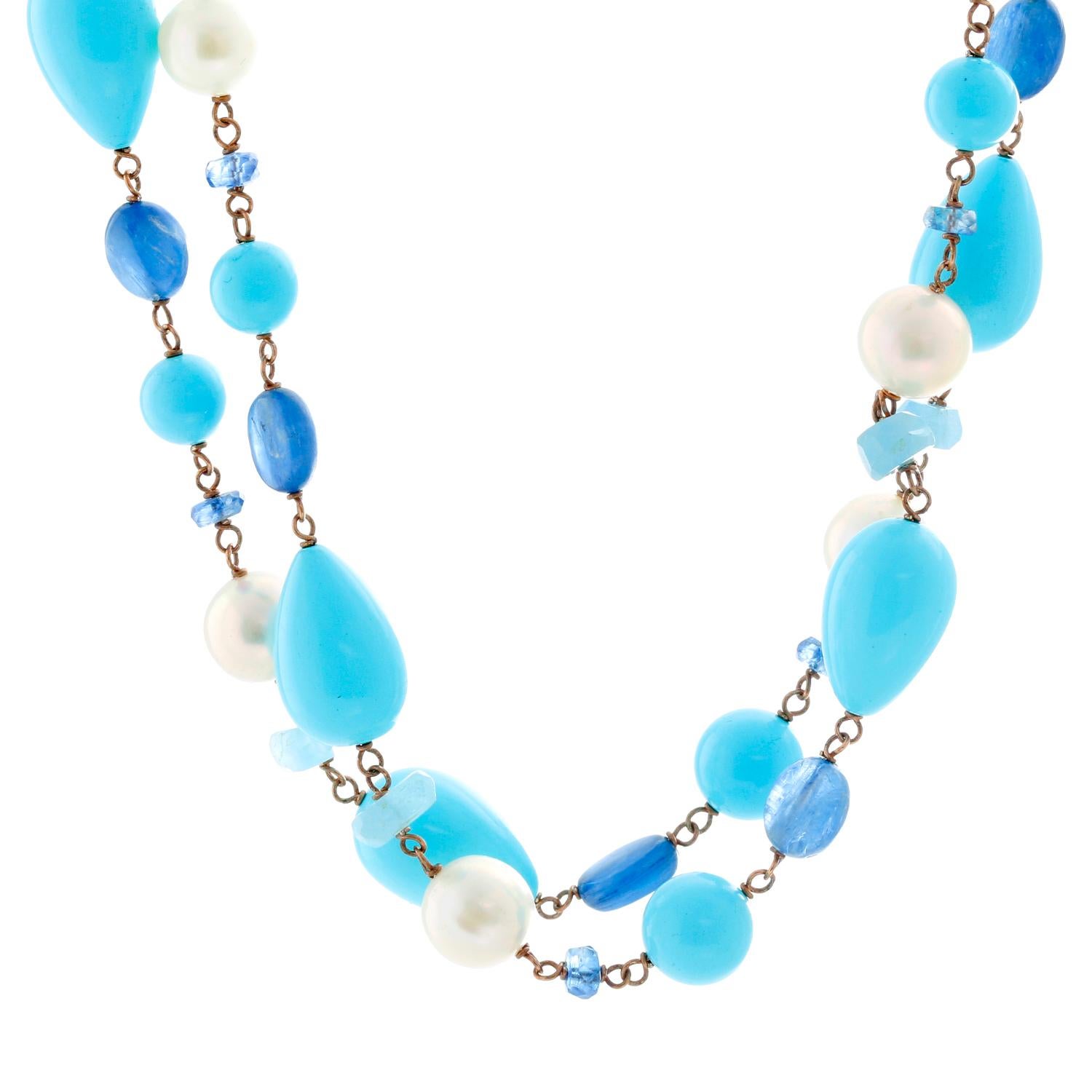 turquoise and pearl necklace