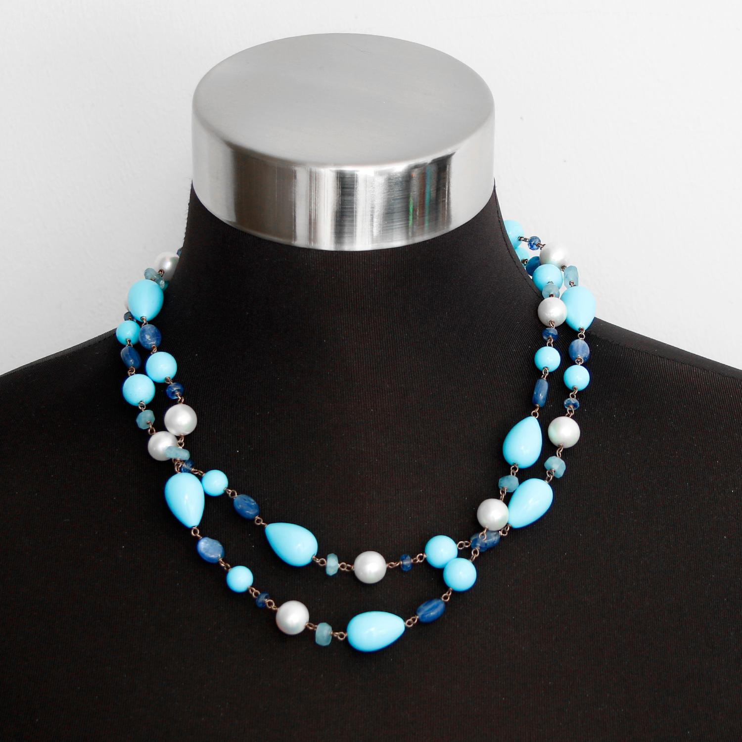 pearl and turquoise jewellery