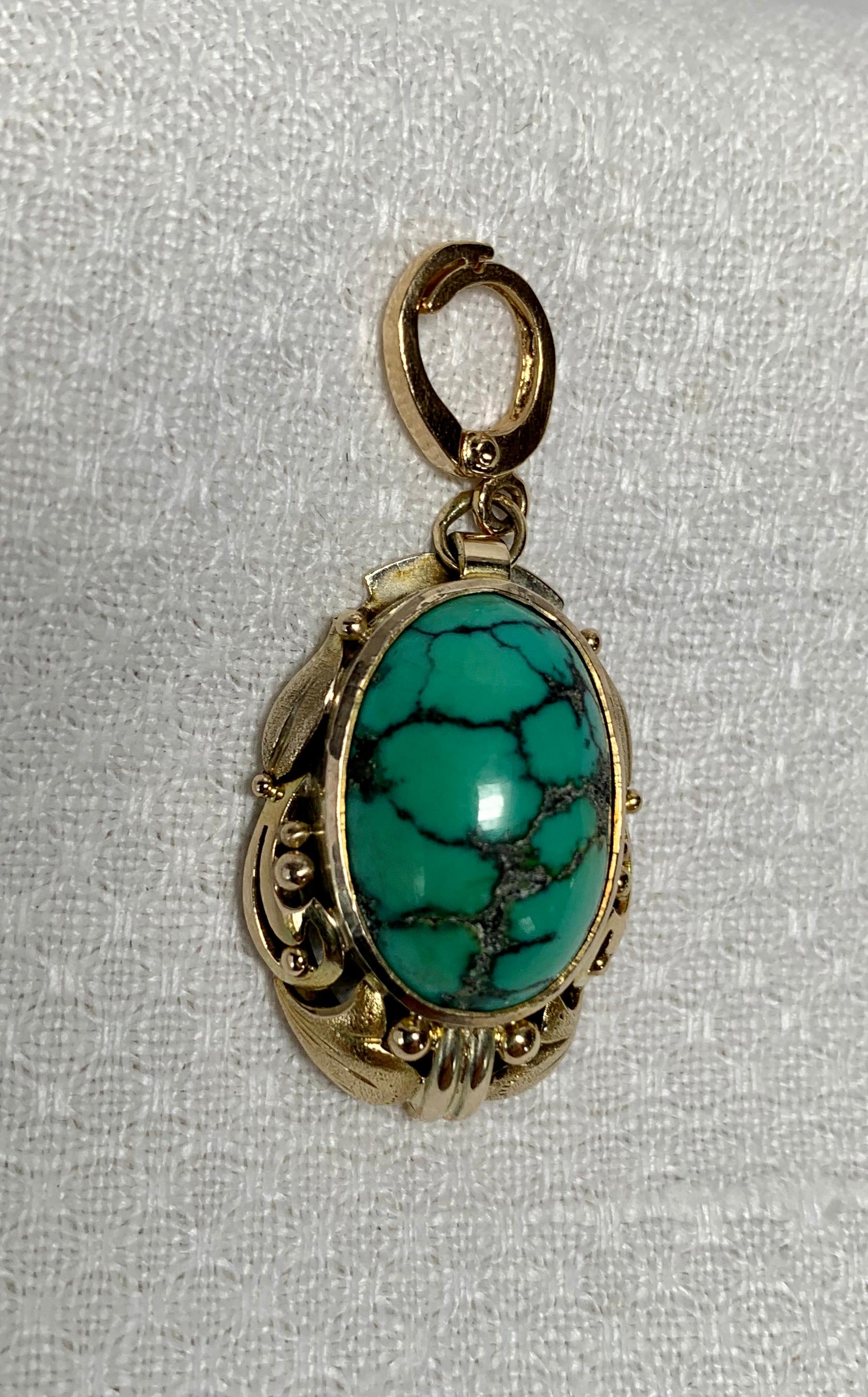 turquoise gold pendant