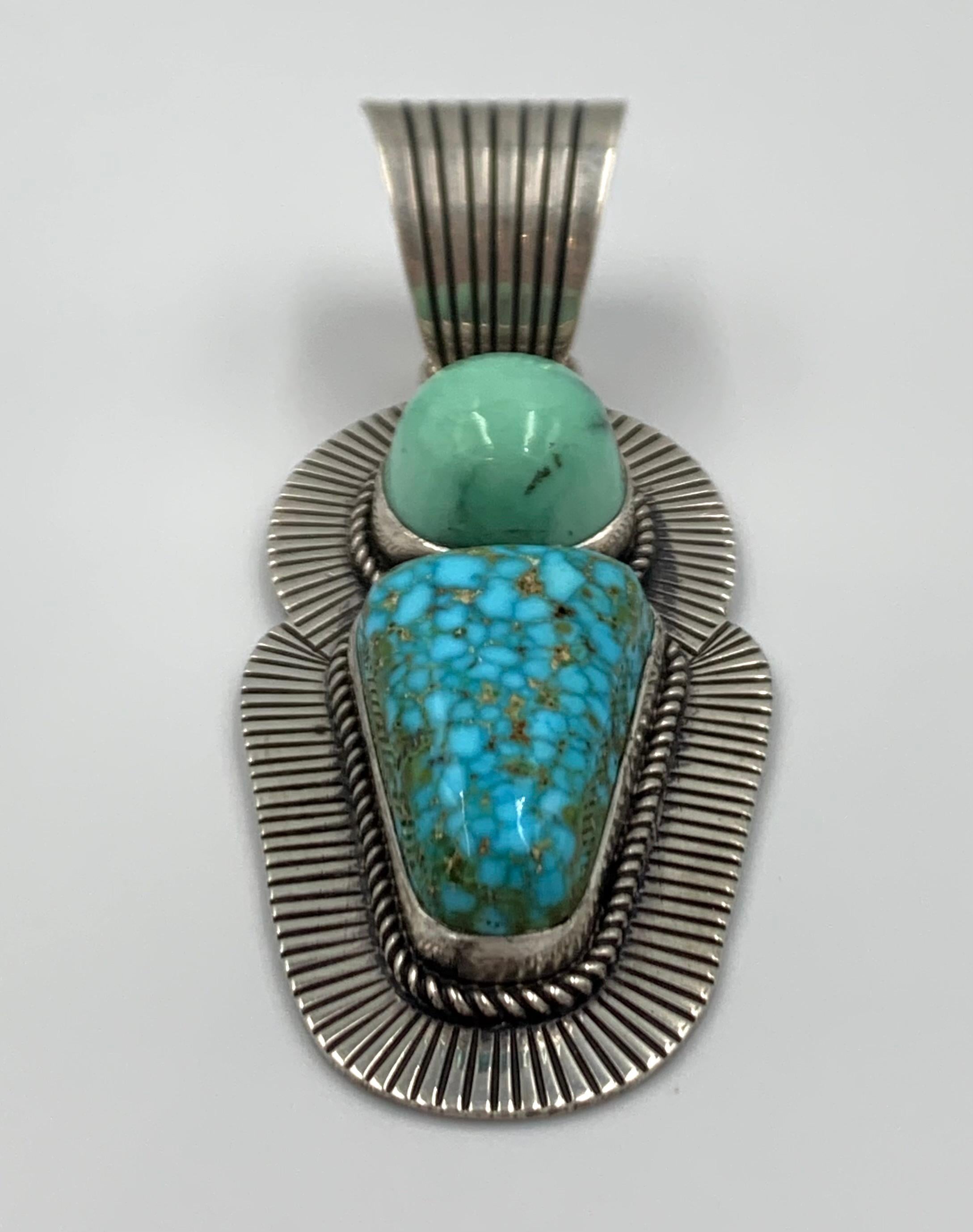 Turquoise Pendant by Albert Jake For Sale 5