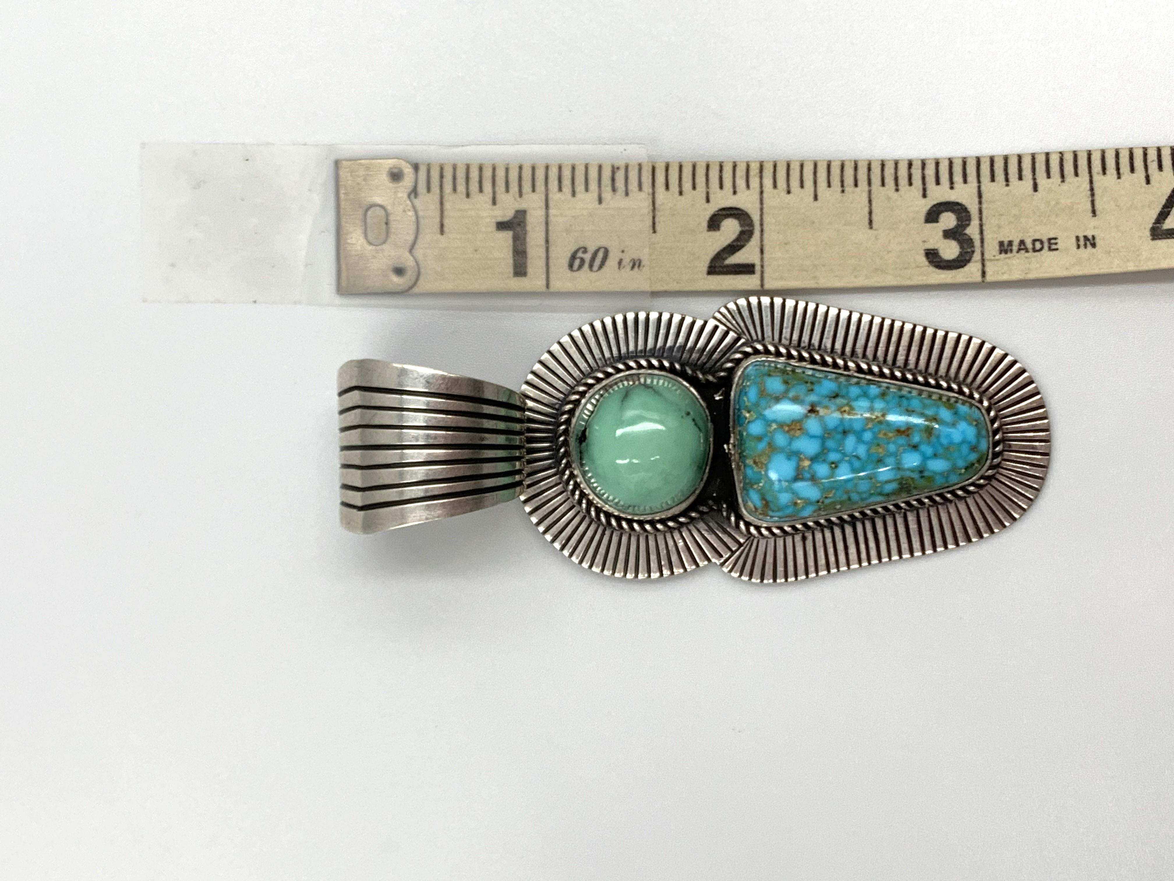 Turquoise Pendant by Albert Jake For Sale 6