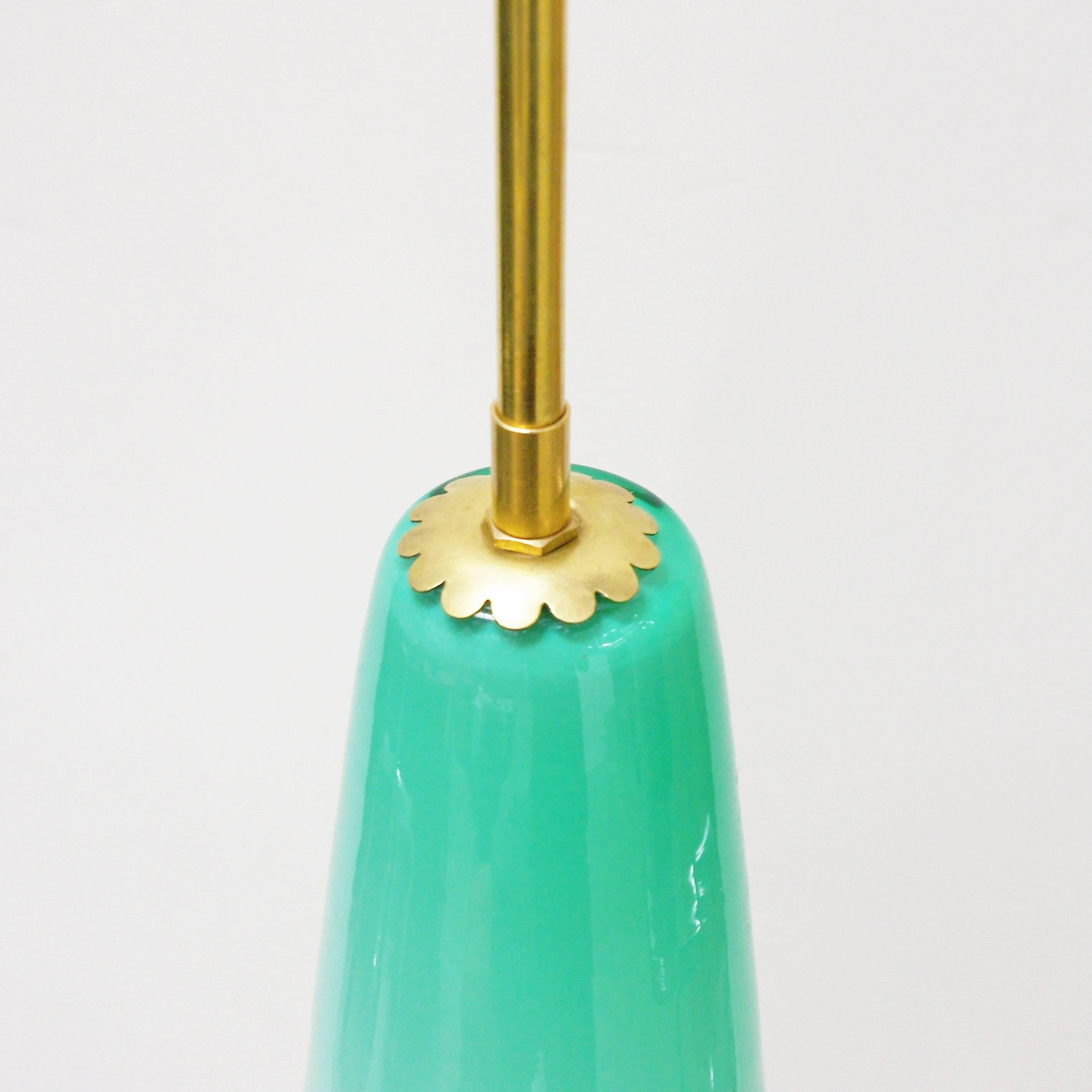 Mid-Century Modern Turquoise Pendant by Leucos