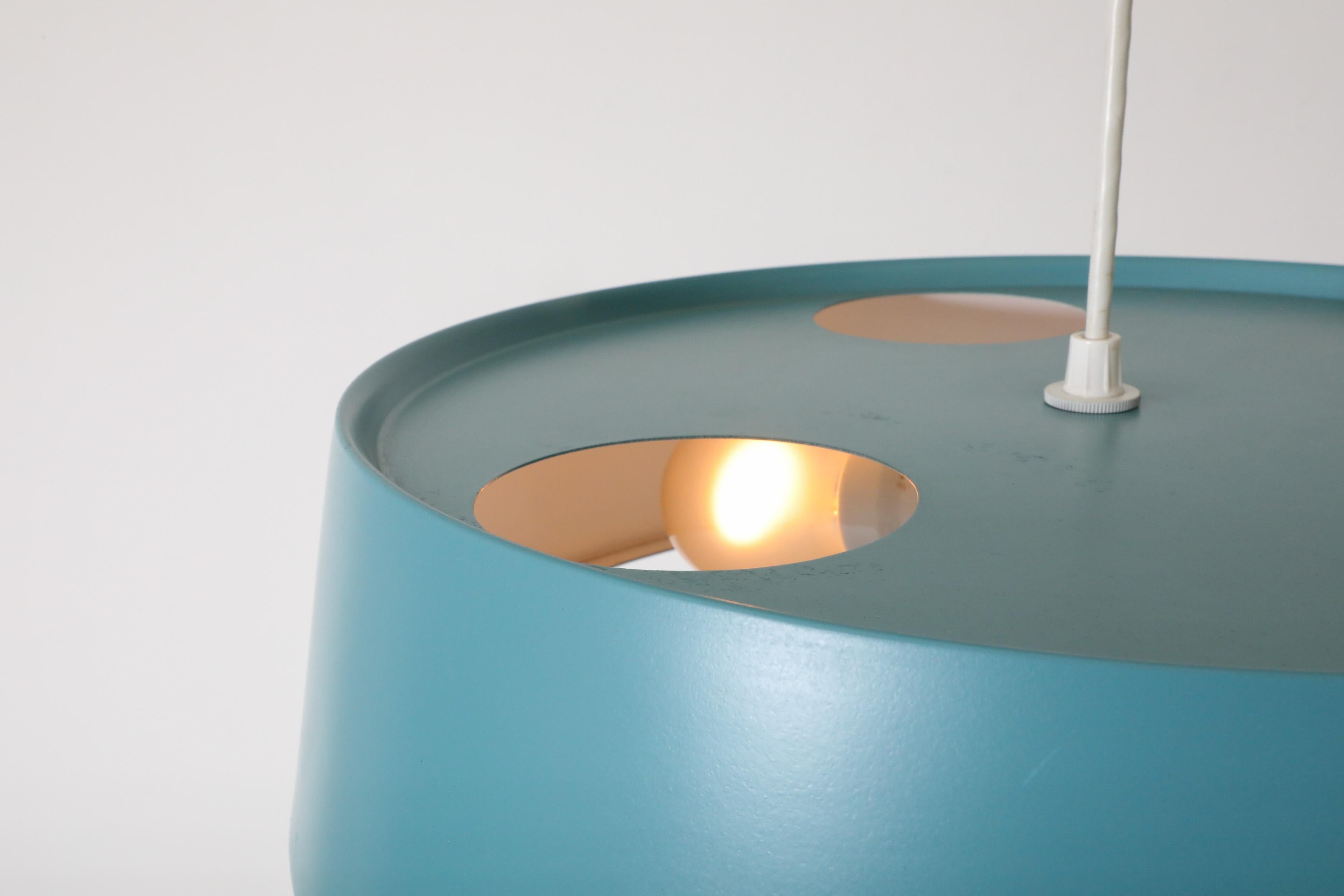 Turquoise Philips Pendant Lamp by Louis Kalff For Sale 2