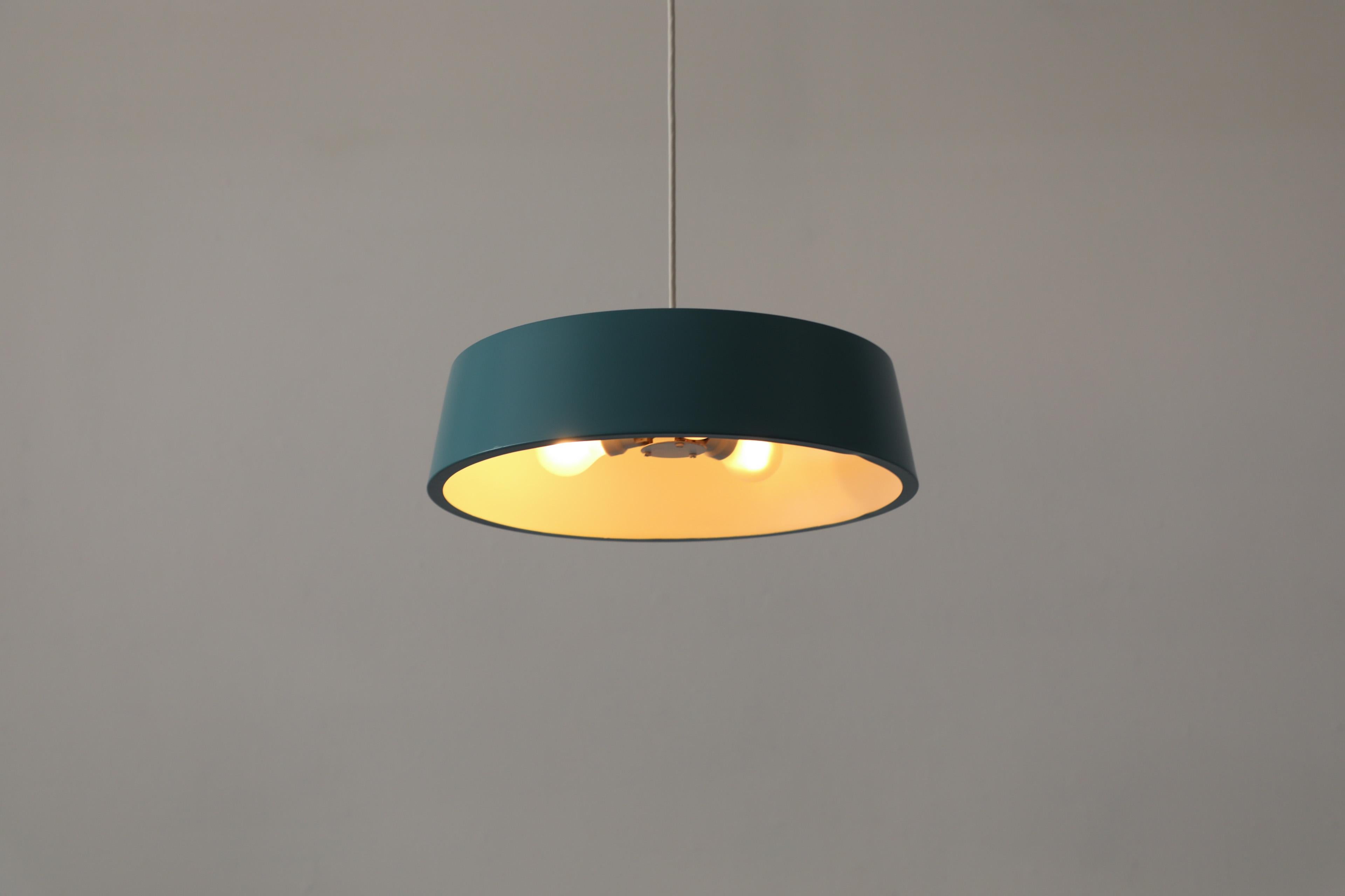Dutch Turquoise Philips Pendant Lamp by Louis Kalff For Sale