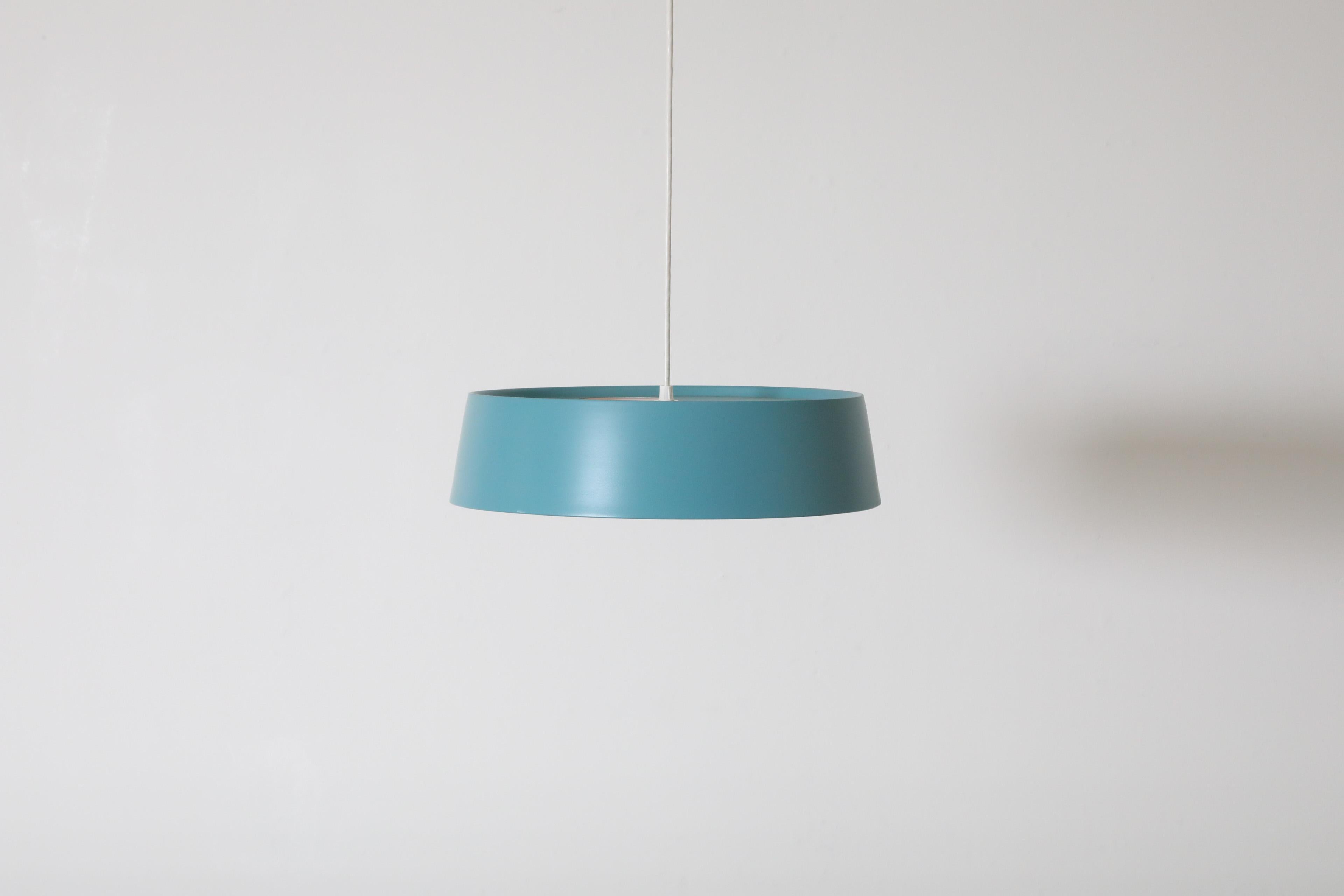 Turquoise Philips Pendant Lamp by Louis Kalff In Good Condition For Sale In Los Angeles, CA
