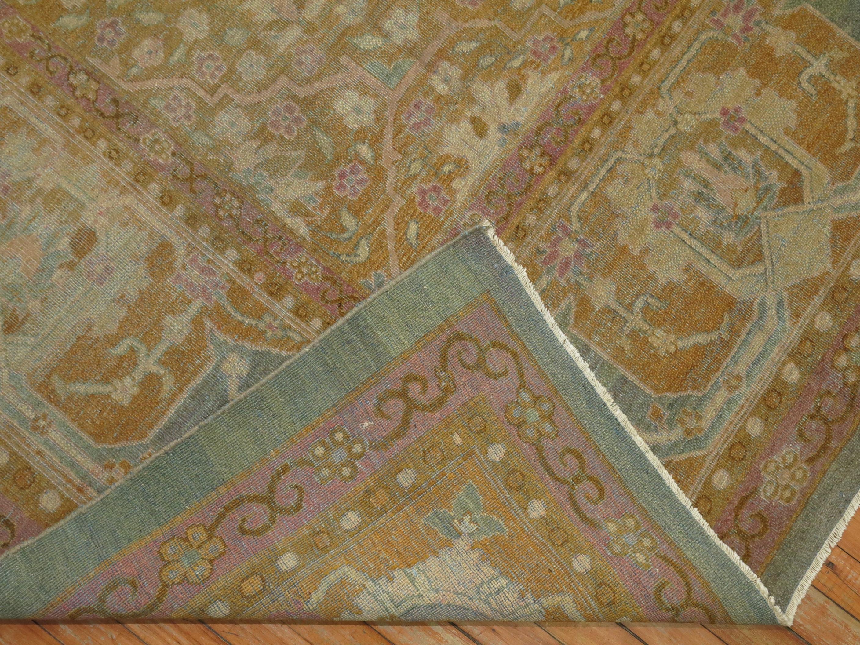 turquoise and pink rug