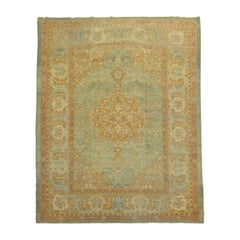 Turquoise Pink Antique Indian Amritsar Room Rug