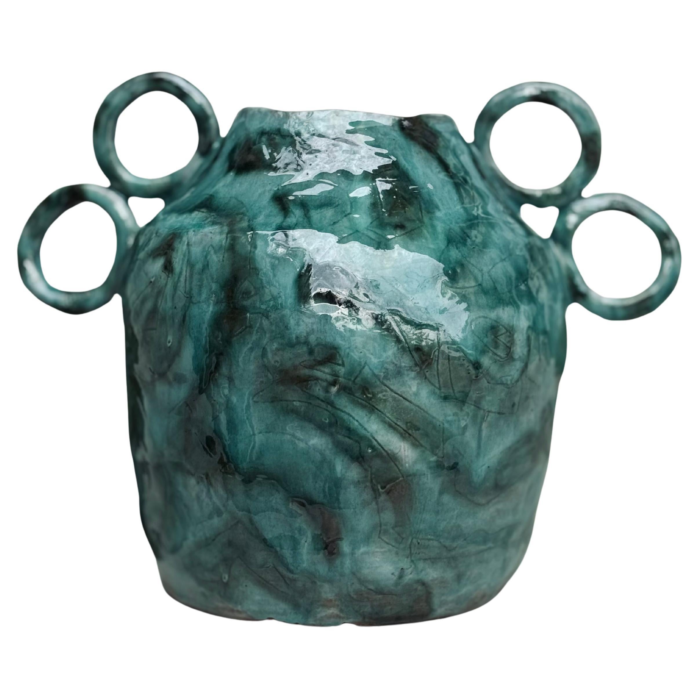 Vaso quadrato turchese