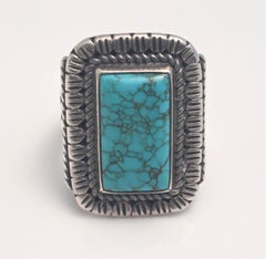 Turquoise Ring and Cuff Bracelet Set