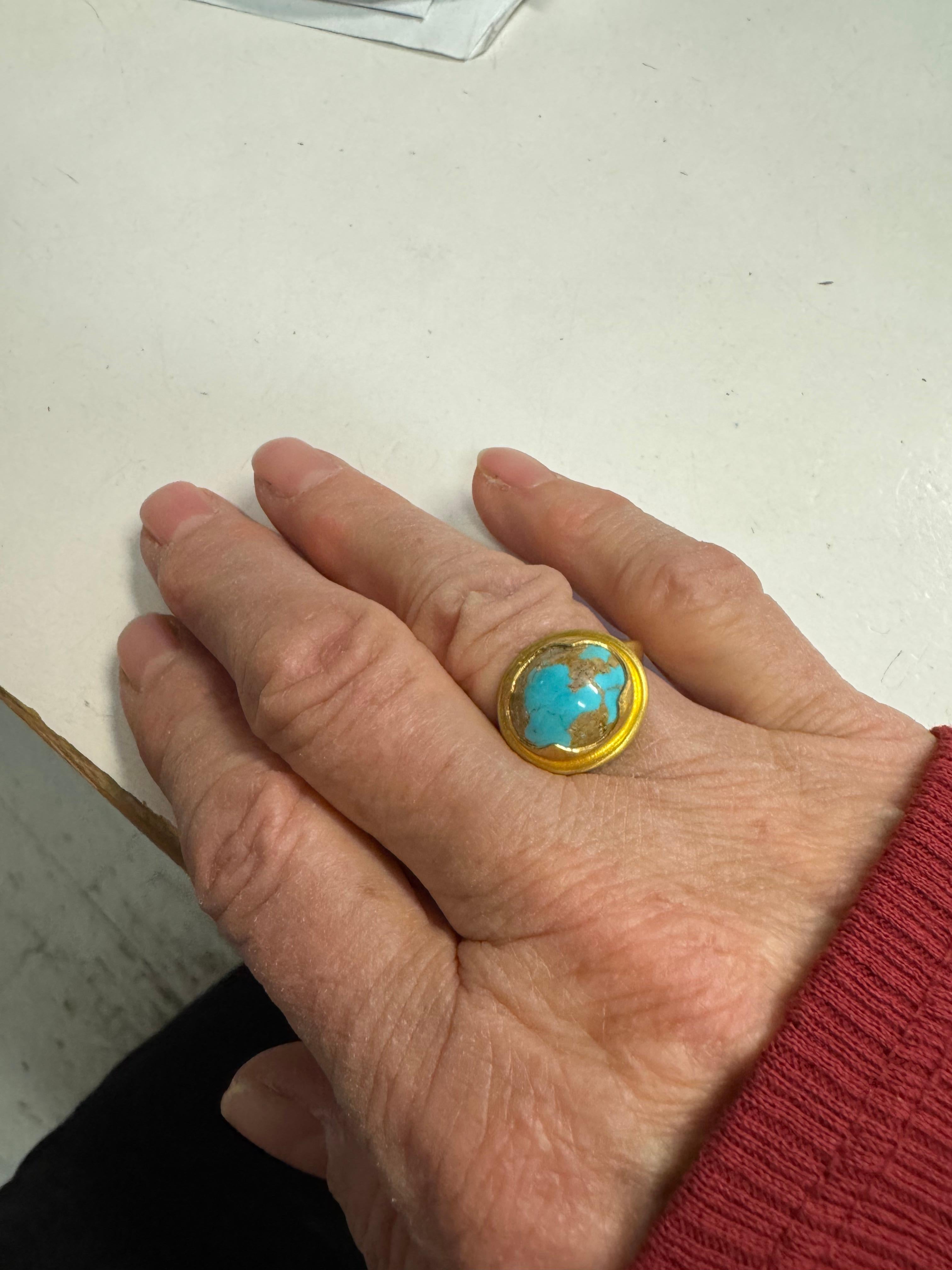 Turquoise ring In New Condition For Sale In New York, NY