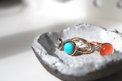 Turquoise Ring in 18ct Gold by Bigli