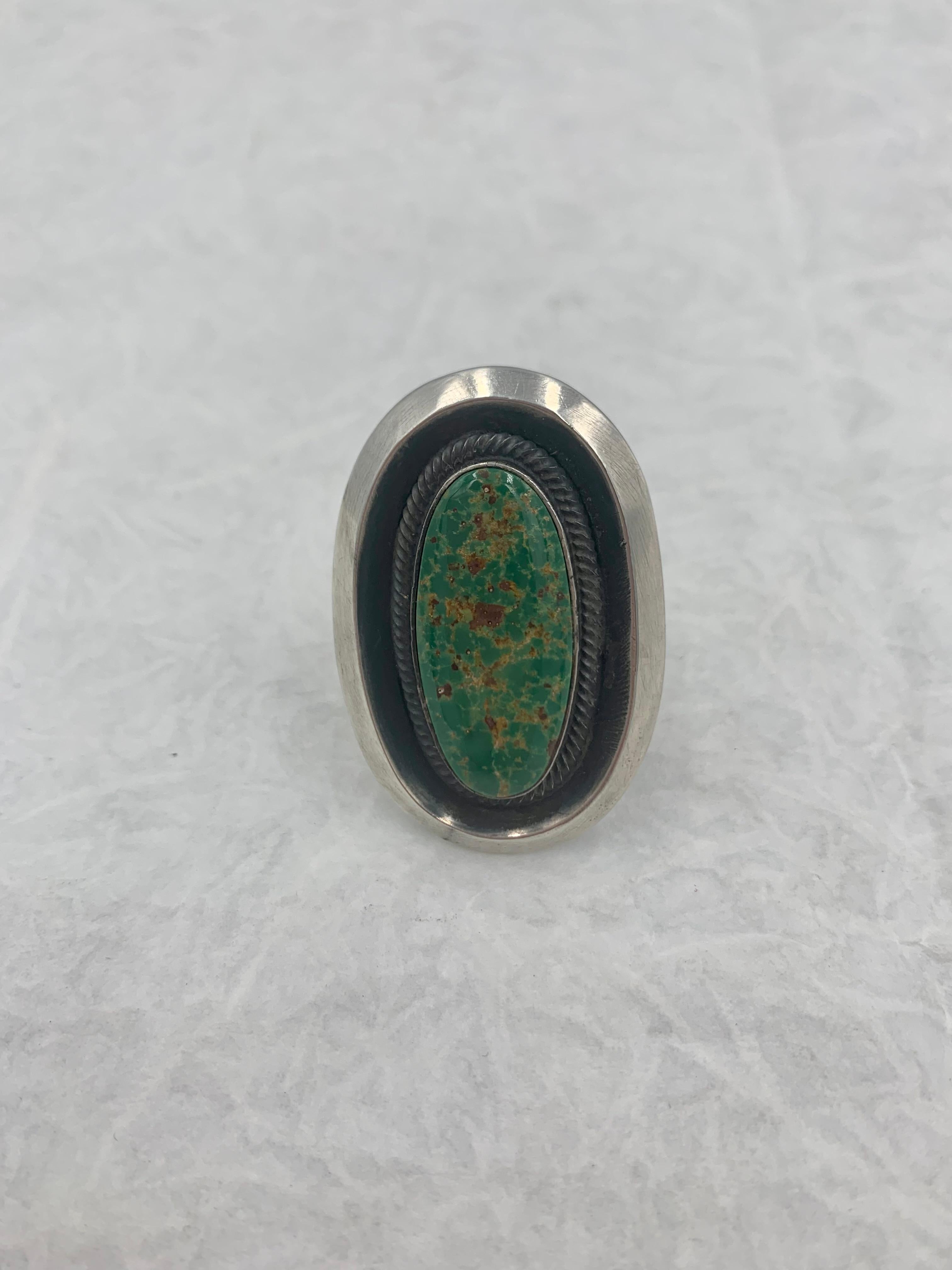 dark green turquoise ring