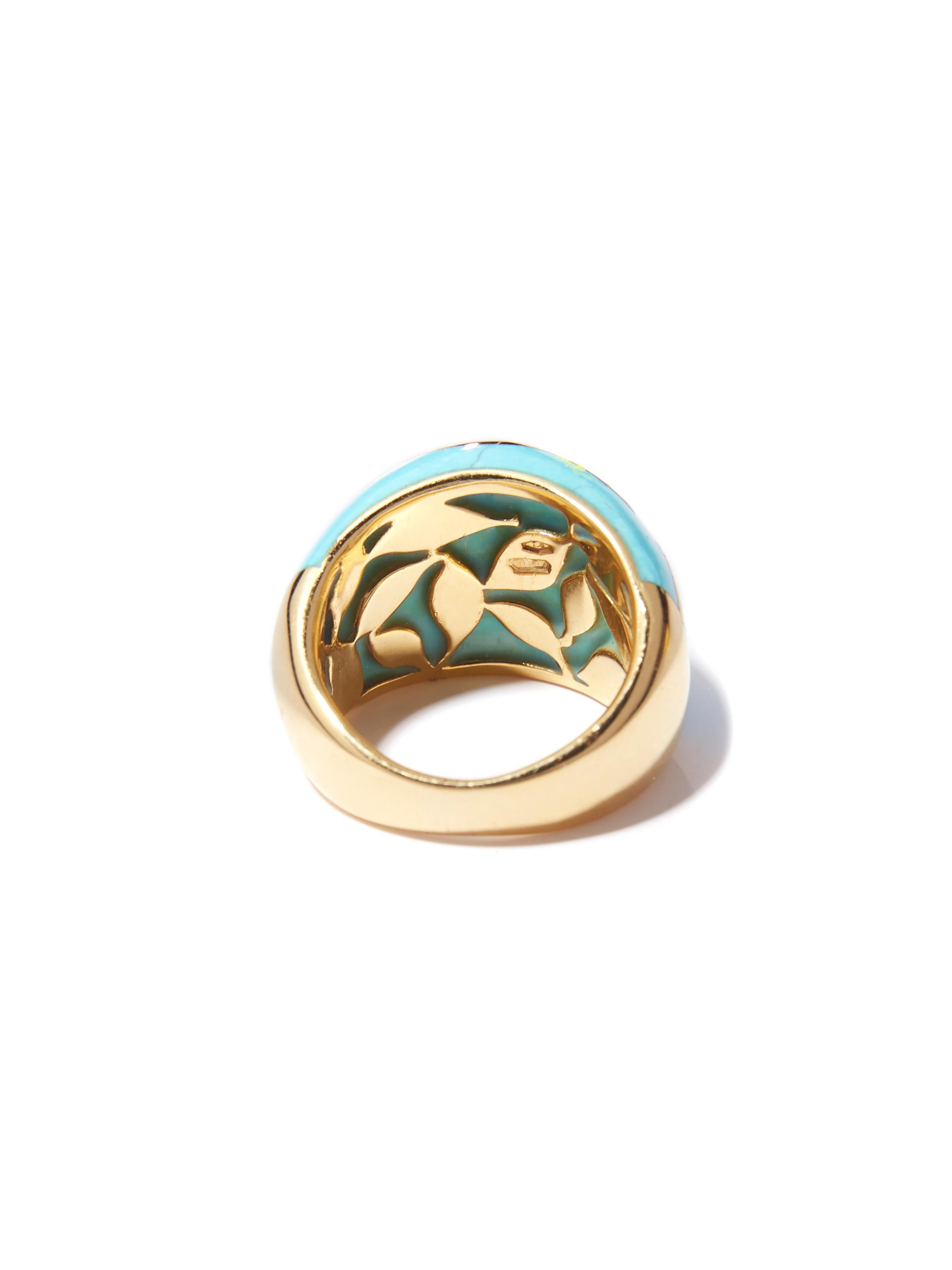 inlaid turquoise ring