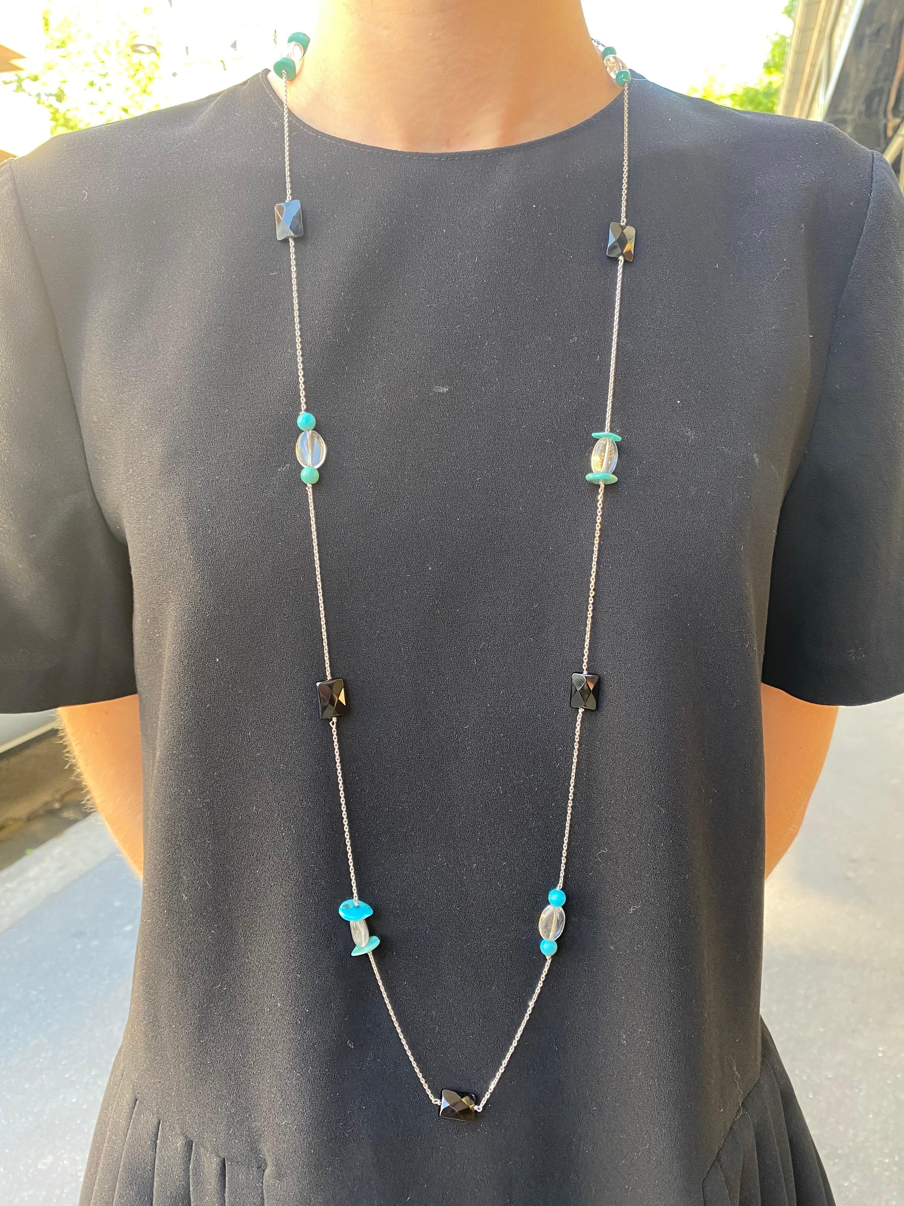 turquoise rock necklace