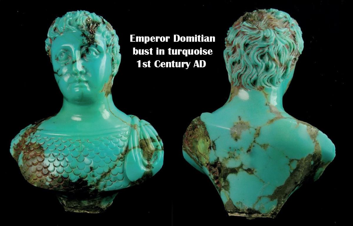Oval Cut Turquoise Roman Intaglio '1st Cent AD' Depicting Goddess Fortuna 18t Gold Ring
