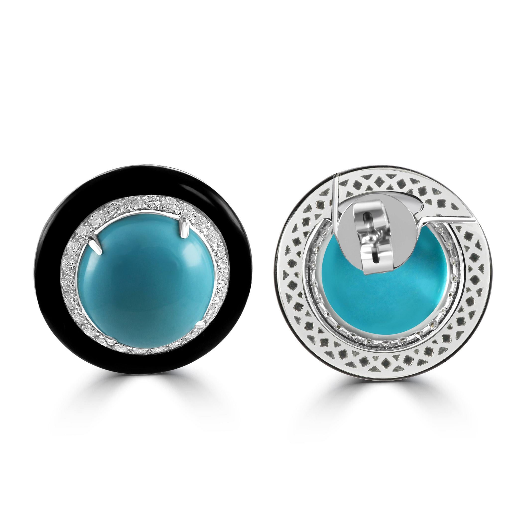 turquoise and black earrings