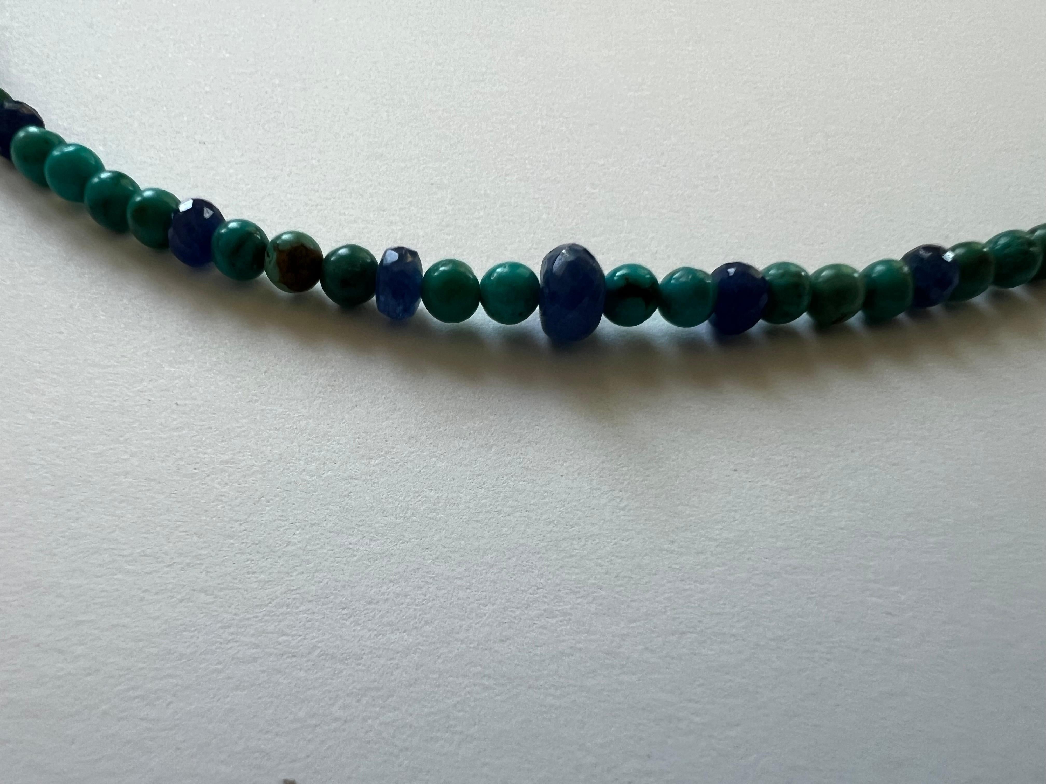 Collana di perline turchesi/zaffiro In condizioni Nuovo a Boostedt, SH