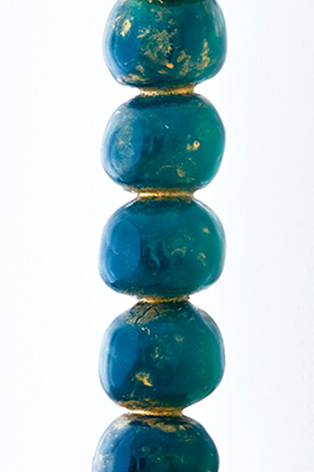 Modern Turquoise Sculptural Candlestick by Margit Wittig
