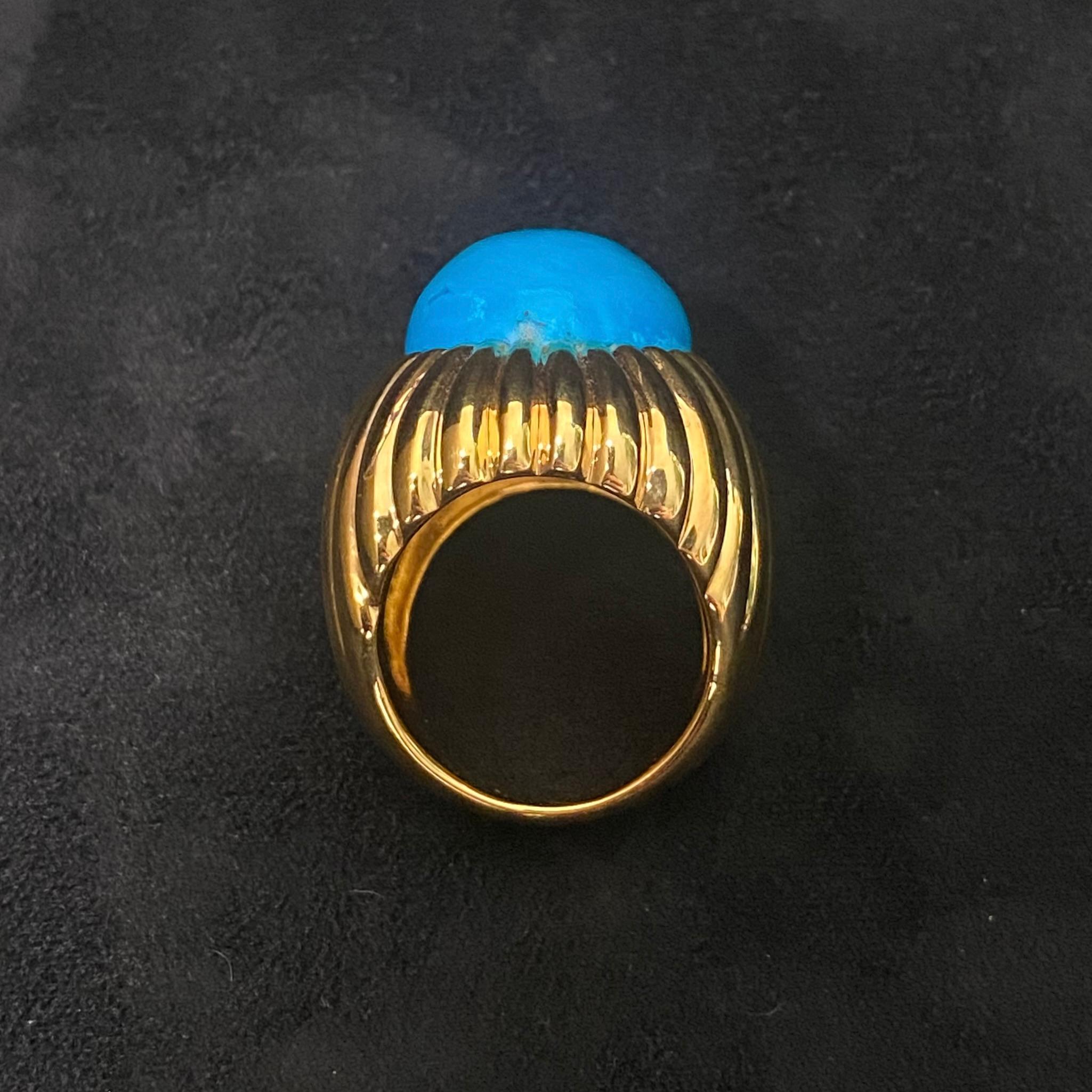 Women's Turquoise set 'Begum' Ring For Sale
