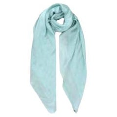 Turquoise Silk Blend Scarf