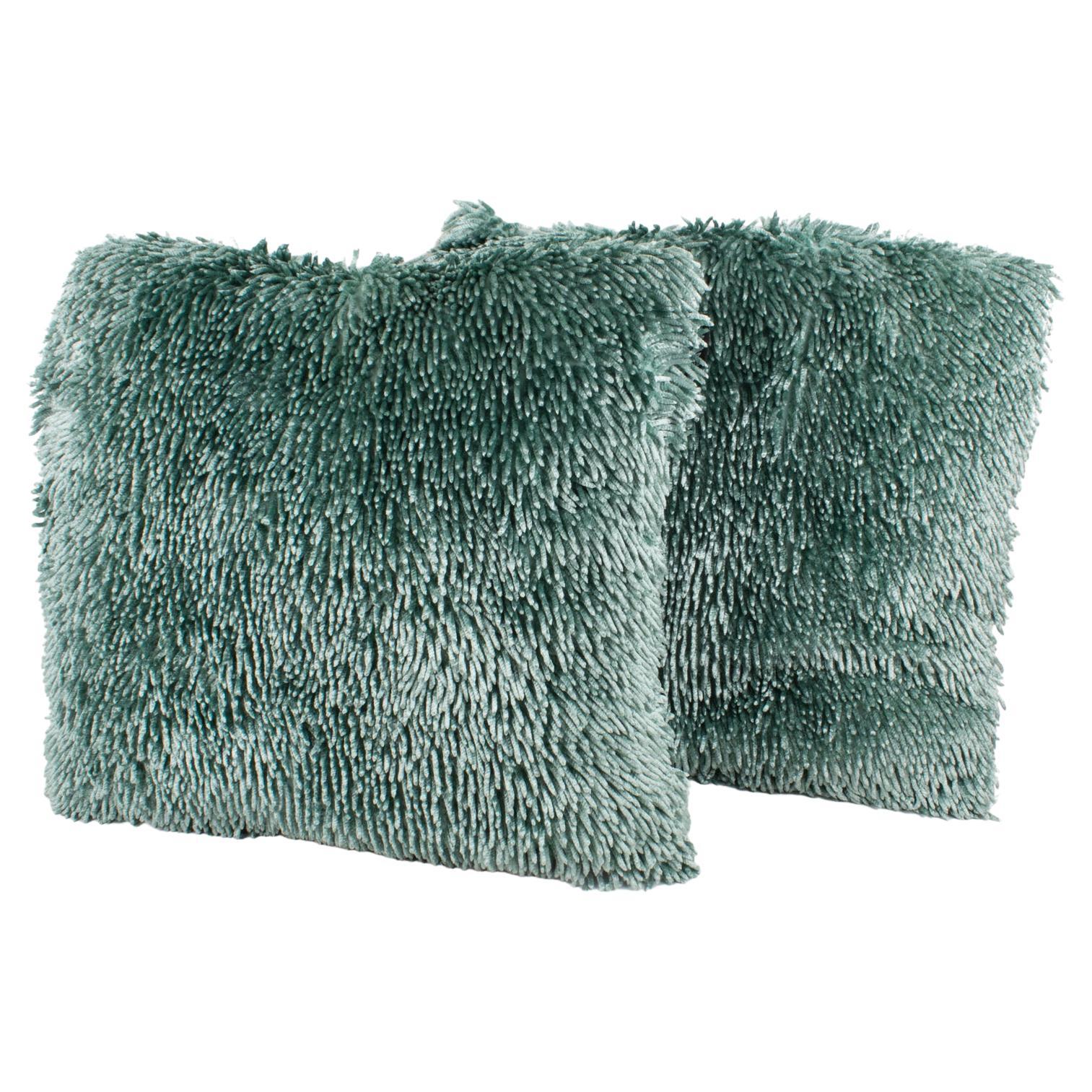 Restoration Hardware Faux Fur Throw Pillow, a Pair at 1stDibs