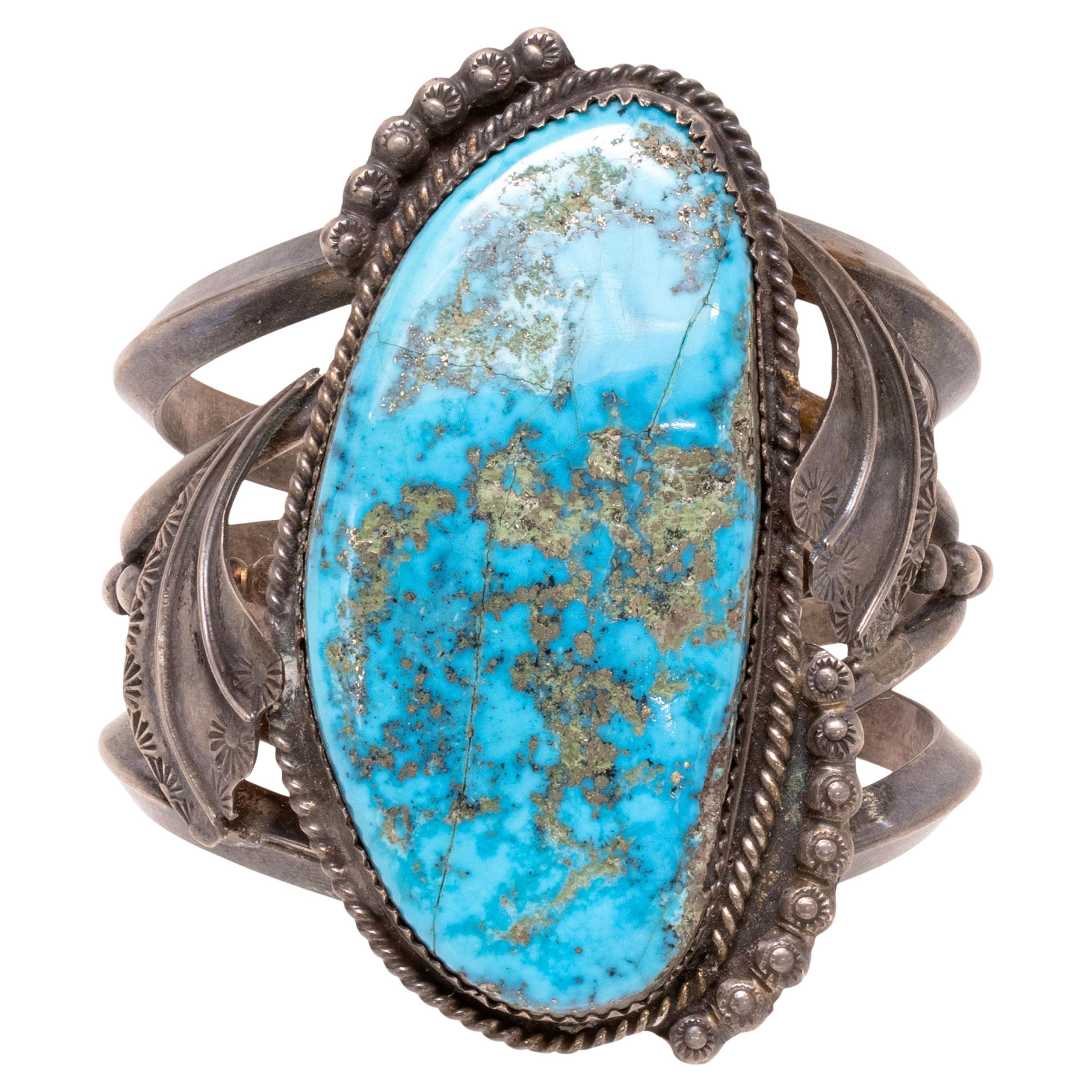Bracelet en turquoise Single Stone en vente
