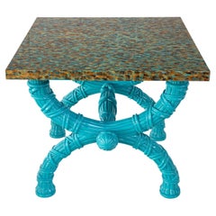 Turquoise Spider Side Table