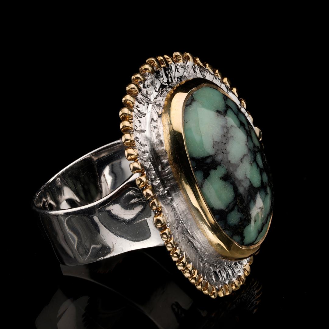 Turquoise Spoke Ring II In New Condition For Sale In New York, NY