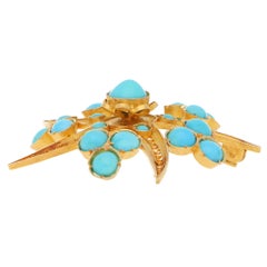 Broche étoile de mer en or jaune 18 carats