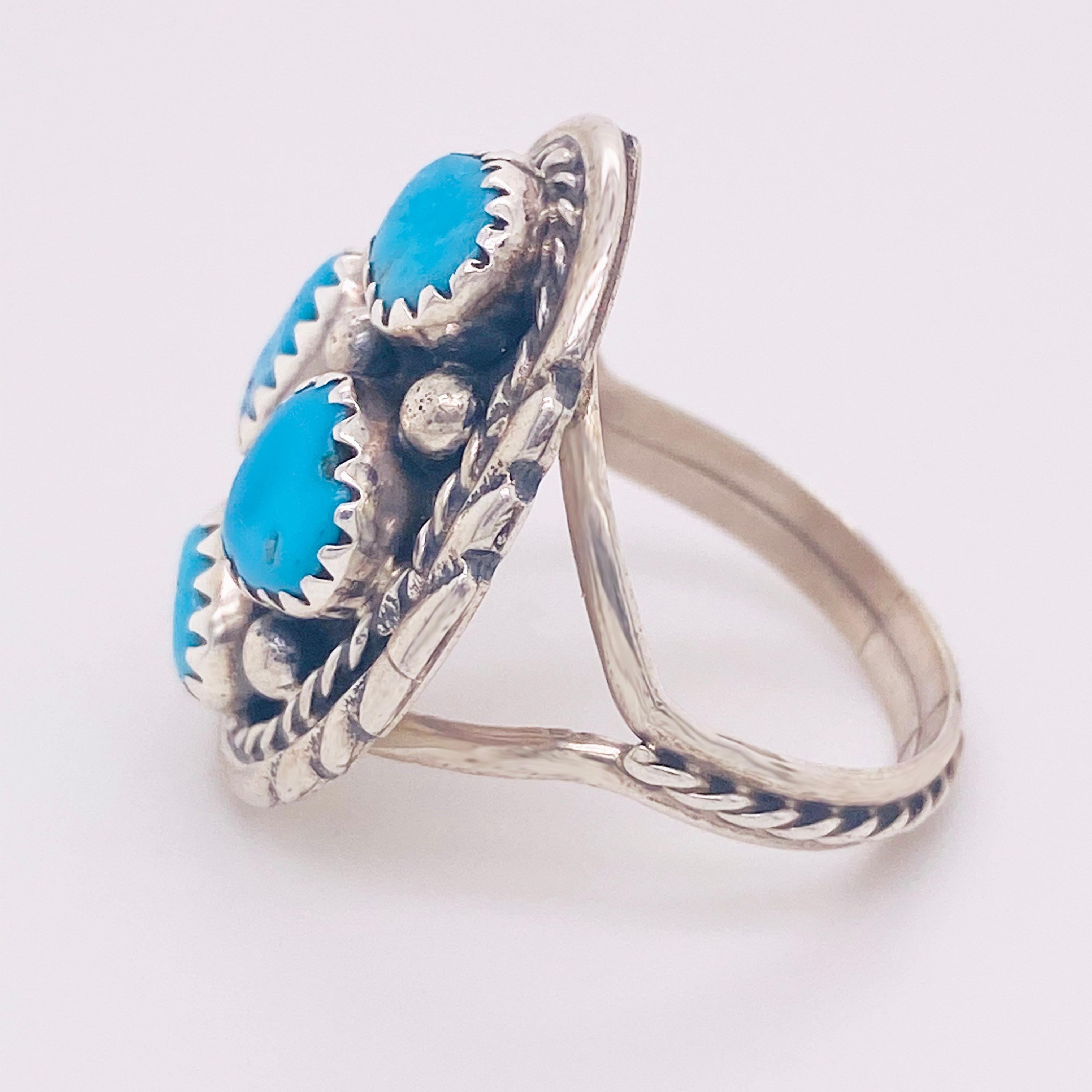 multi stone turquoise ring