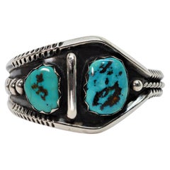 Turquoise Sterling Silver Navajo Cuff Bracelet