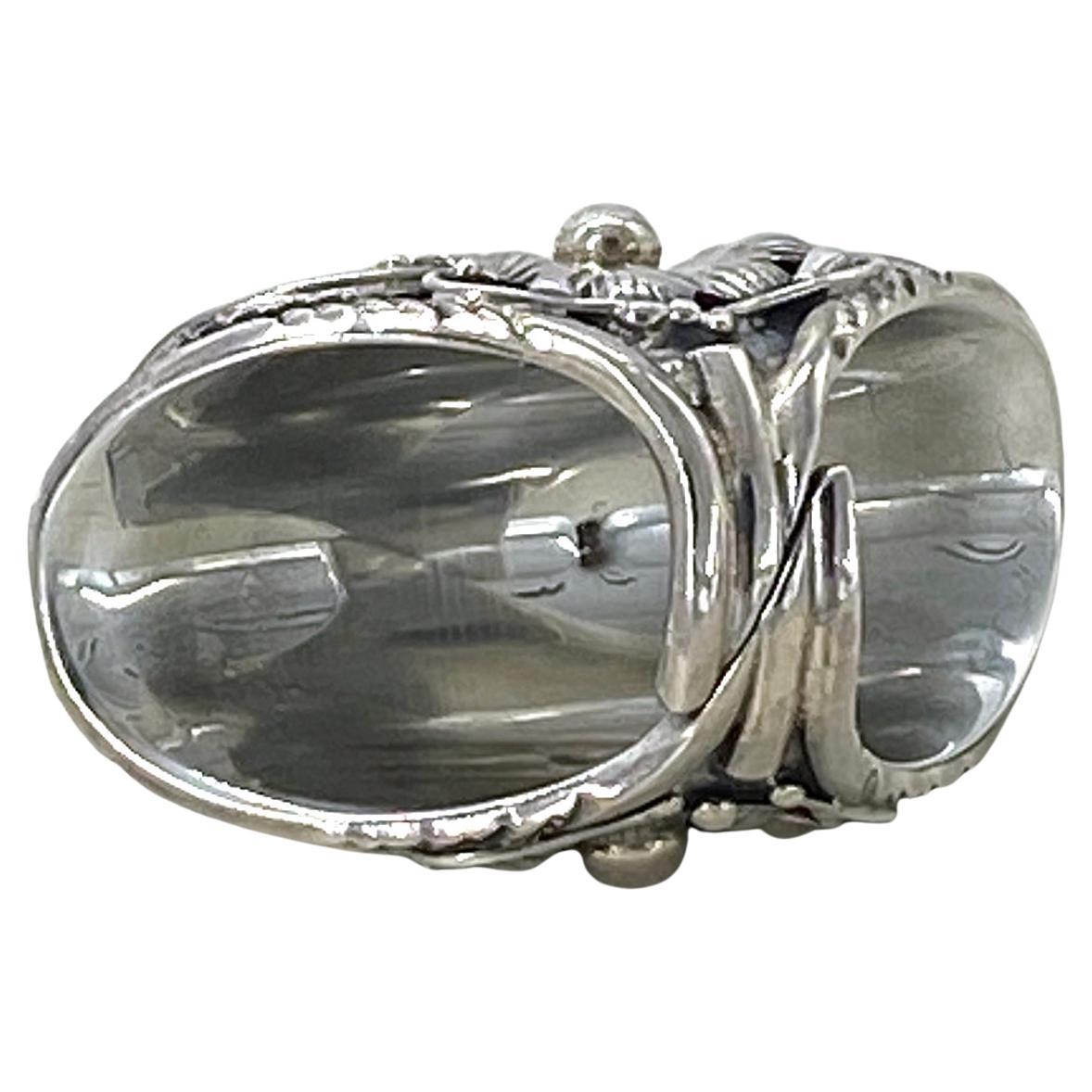 Turquoise Sterling Statement Ring For Sale 2