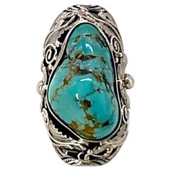Turquoise Sterling Statement Ring