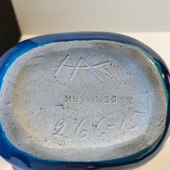 Turquoise Stoneware Vase by Nils A. Kähler for Kähler, 1970s