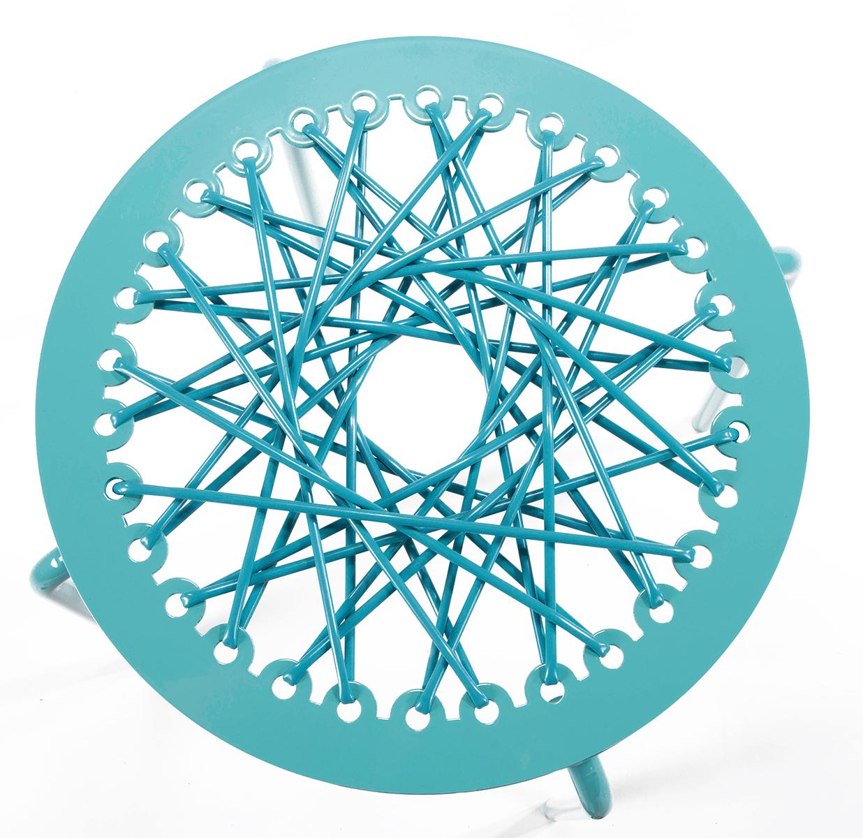 Stretch Stool made for to withstand outdoor elements. 

Carnevale Studio's most popular collection “Stretch”. This collection brings some of the exuberance of the fashion world into the designs. Through experiments with a number of different