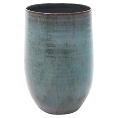 Tasse en poterie de studio turquoise d'Evans &amp; Mary Scheier