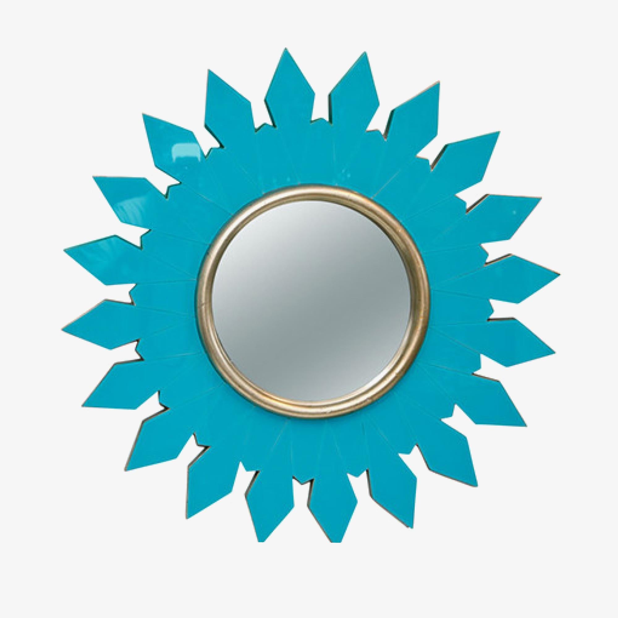 American Turquoise Sunburst Mirror