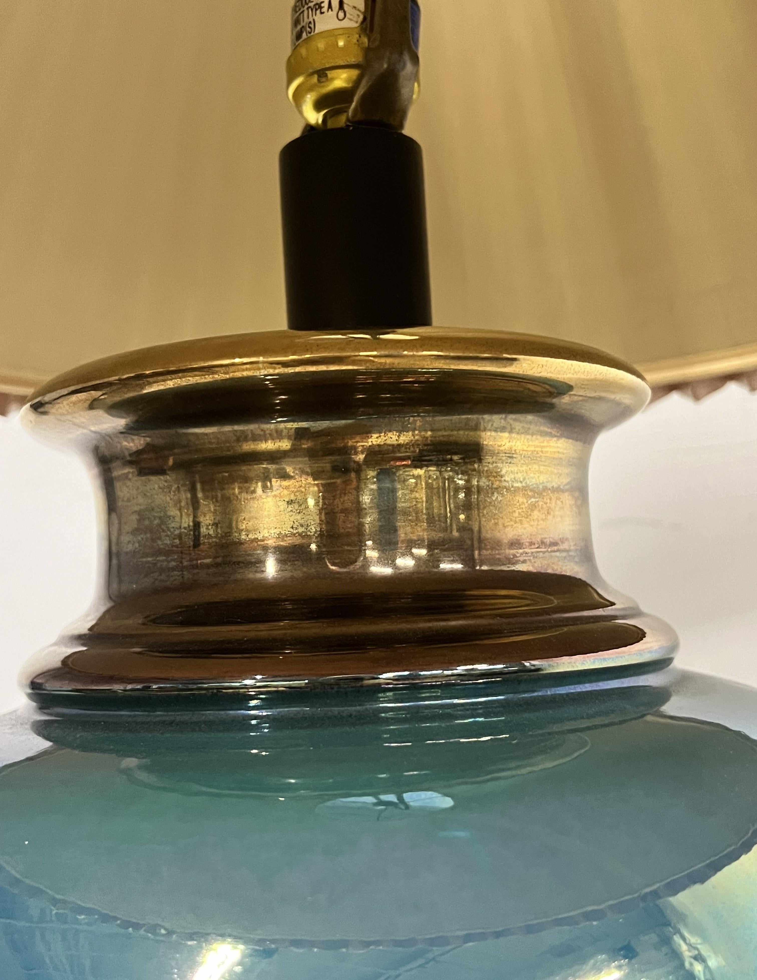 Turquoise Table Lamp For Sale 1
