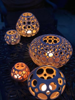 Chandelier en céramique turquoise