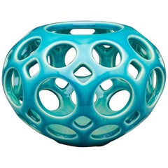 Chandelier en céramique turquoise