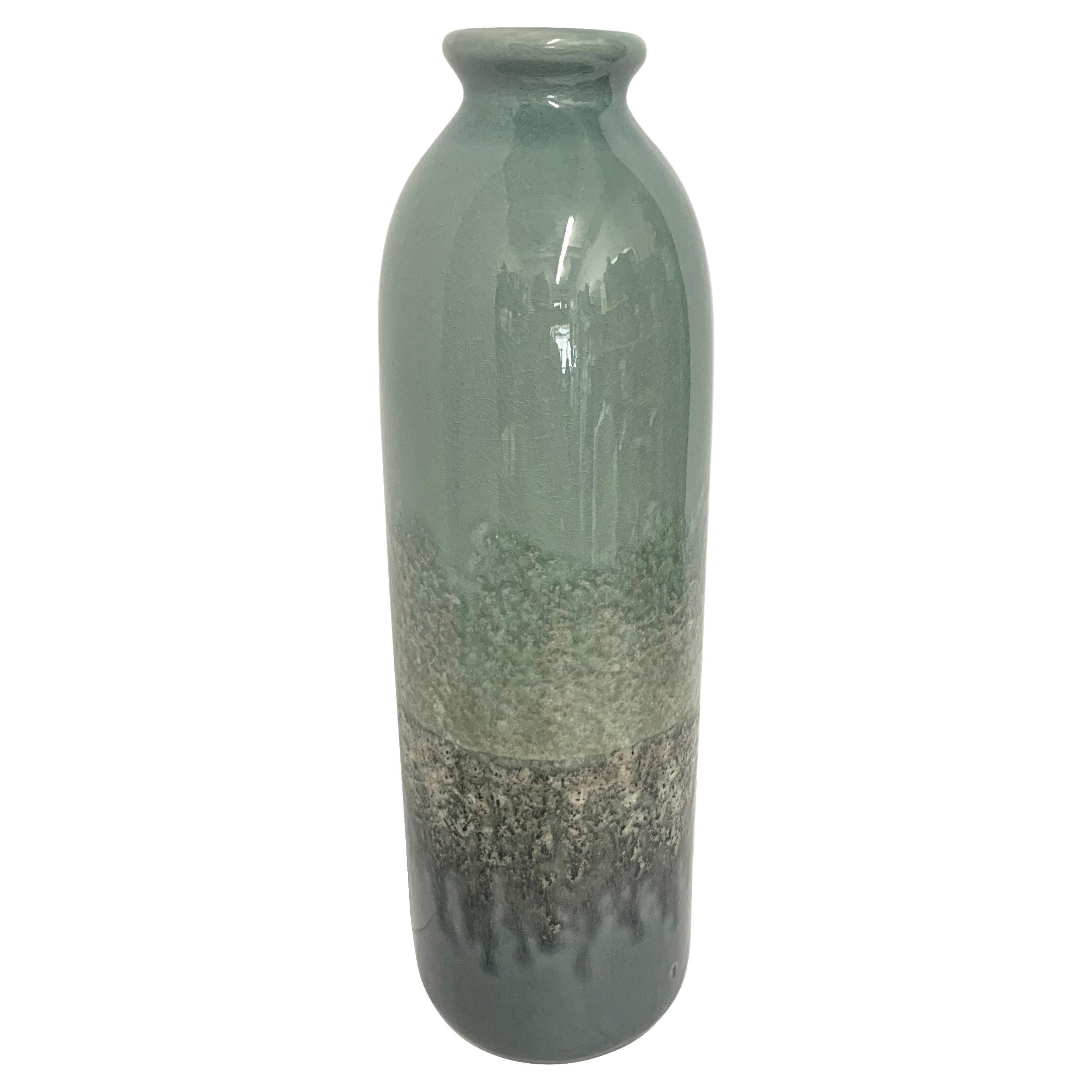 Vaso a forma di colonna alto turchese, Cina, Contemporaneo