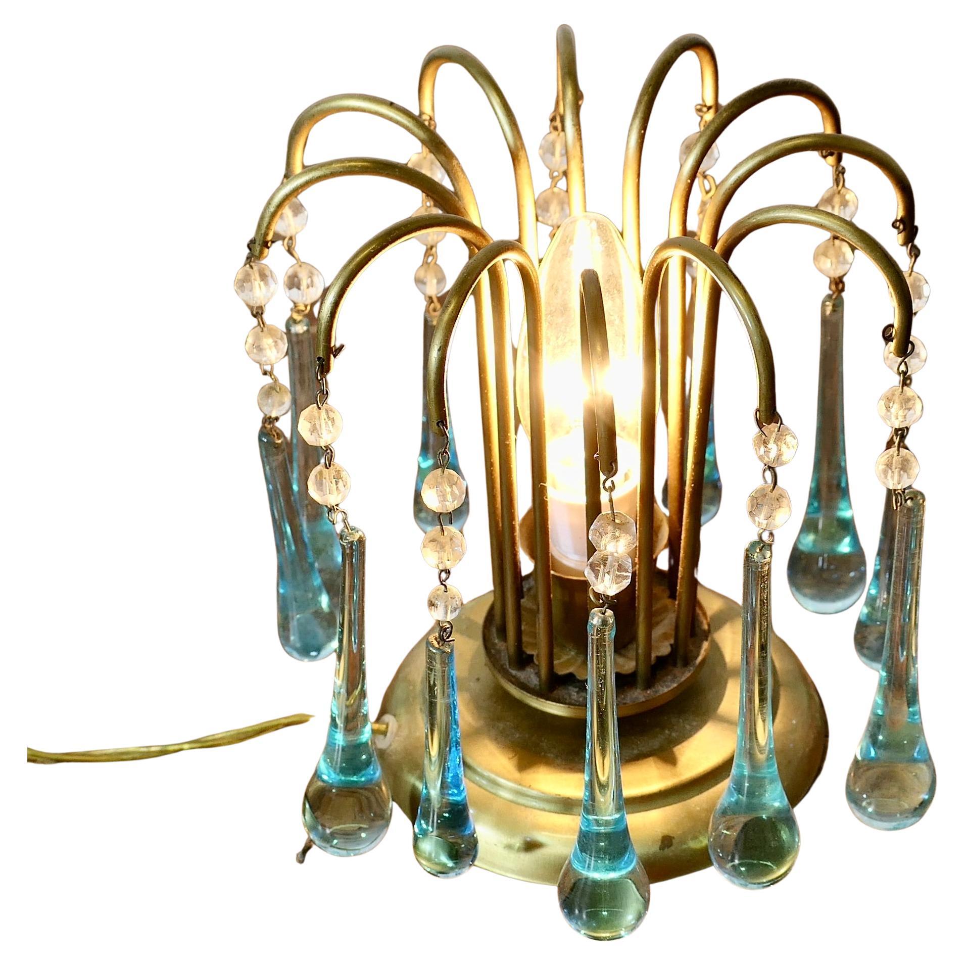 Lampe à poser Turquoise Tear Drop Lustre  Une charmante petite pièce atmosphérique en vente