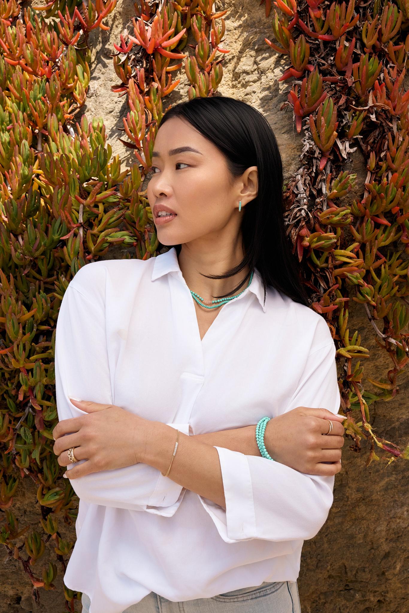 Boucles d'oreilles Turquoise en forme de U en vente 1